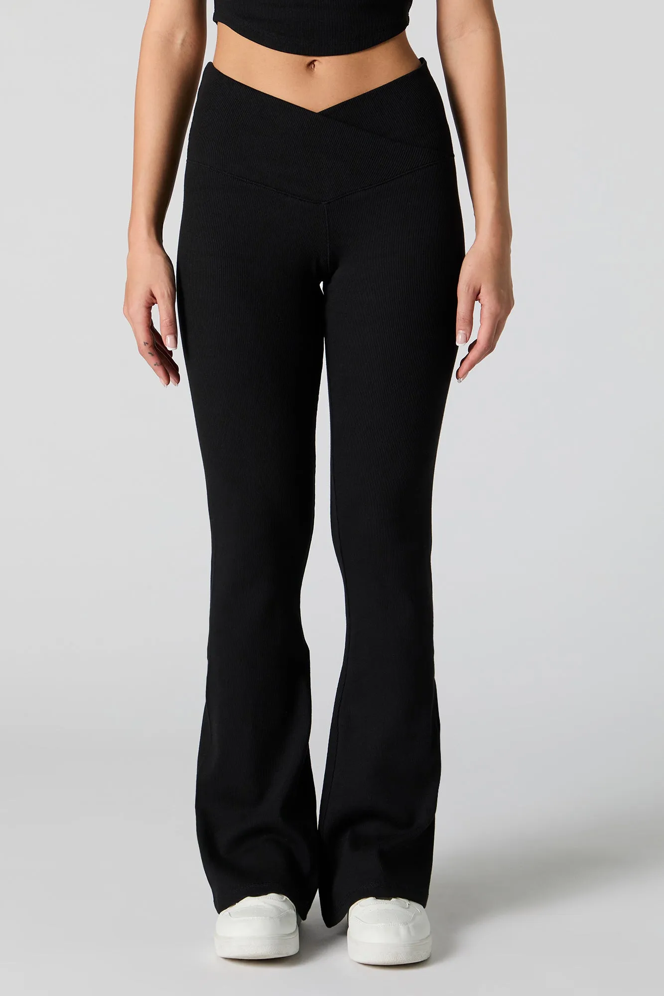 Active Ribbed V Waist Flare Pant sold by Urban Planet product image thumbnail 5