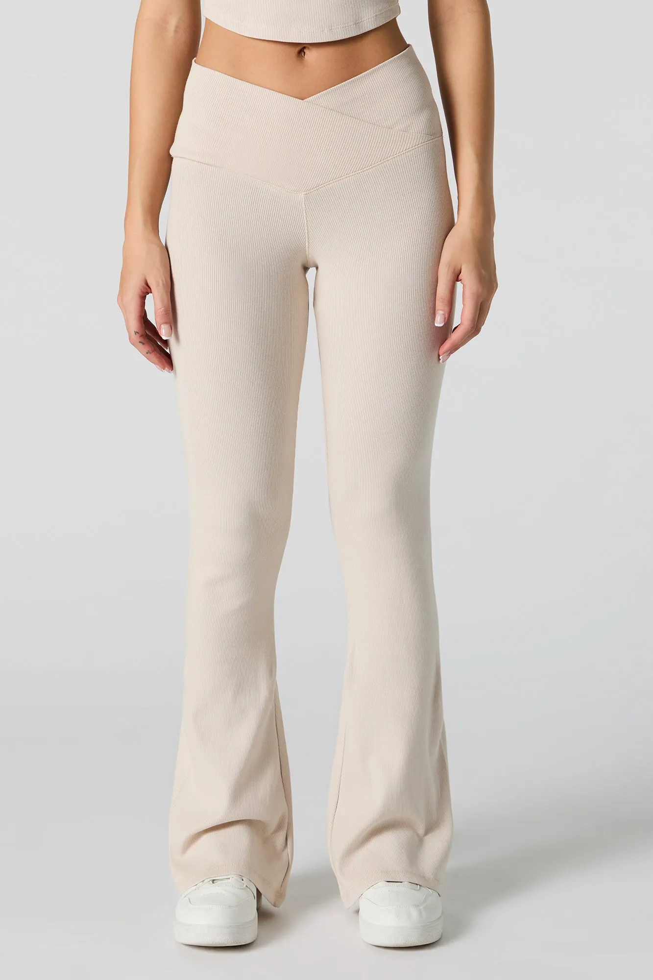Active Ribbed V Waist Flare Pant sold by Urban Planet product image thumbnail 2