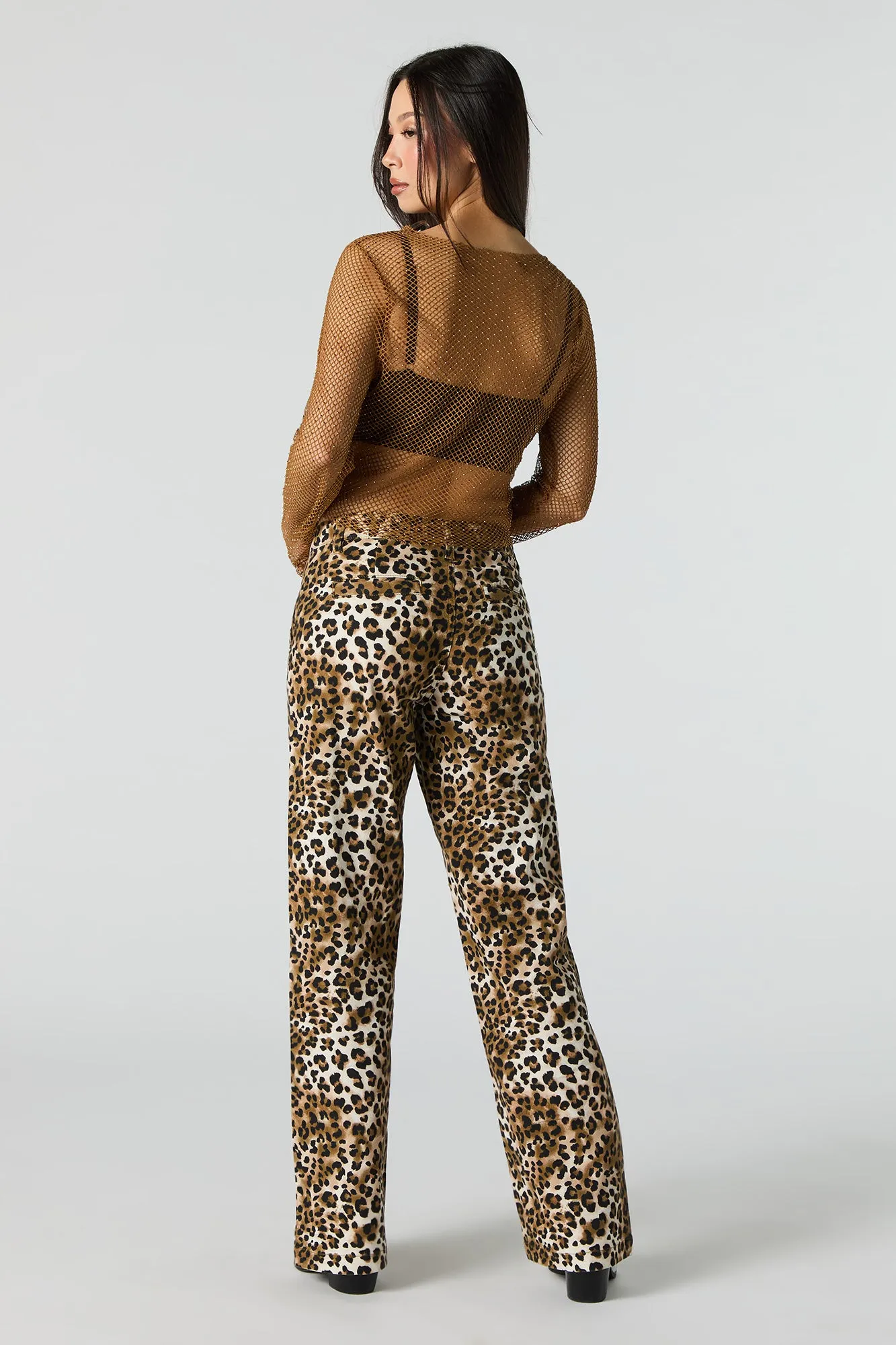 Animal Print Straight Leg Pant sold by Urban Planet product image thumbnail 3