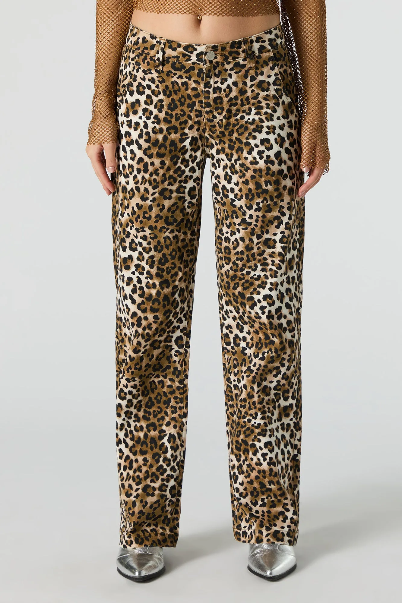 Pantalon à jambe droite avec motif animalier sold by Urban Planet product image thumbnail 2