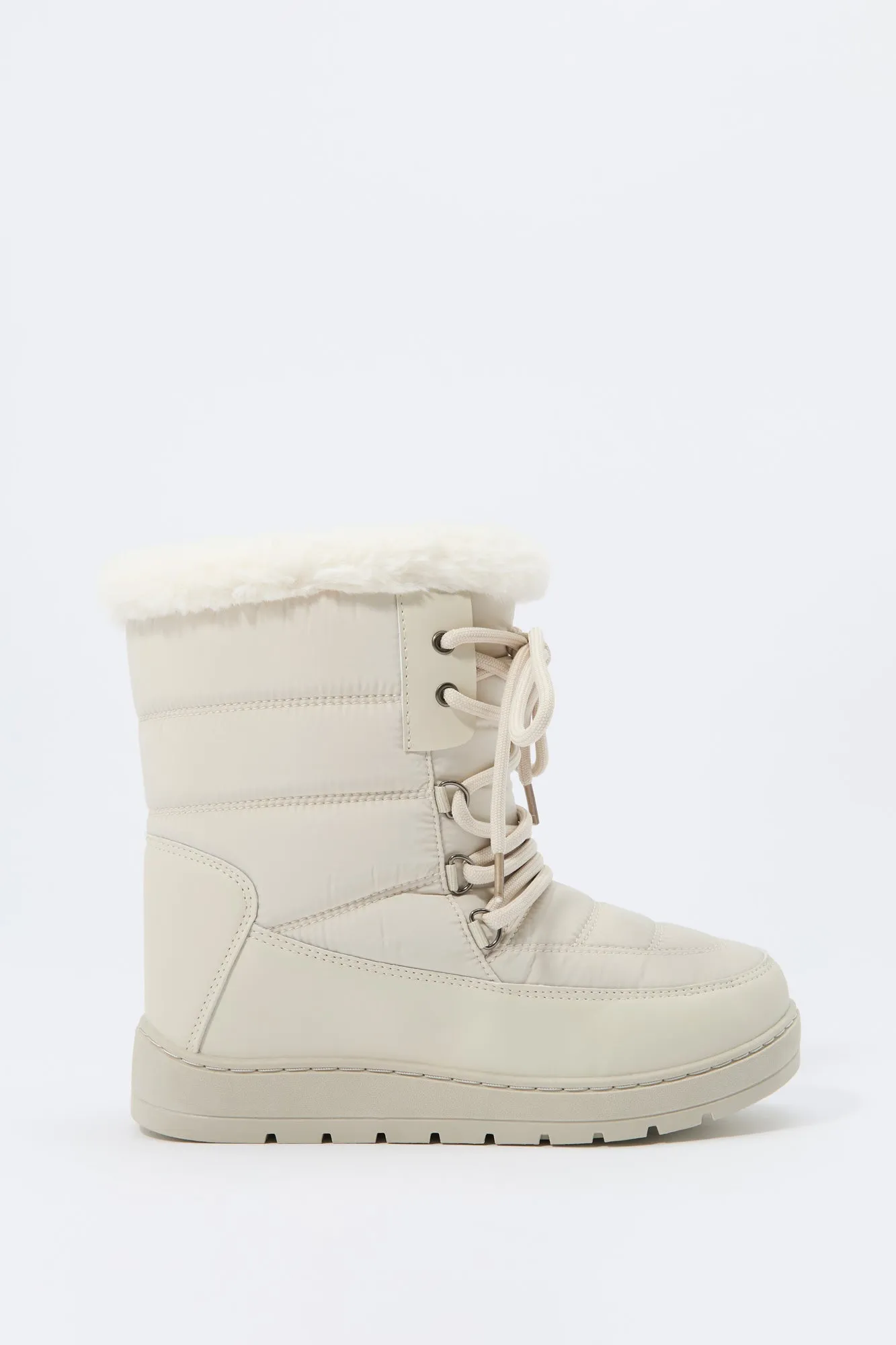 Faux Fur Collared Lace Up Winter Boot sold by Urban Planet product image thumbnail 2