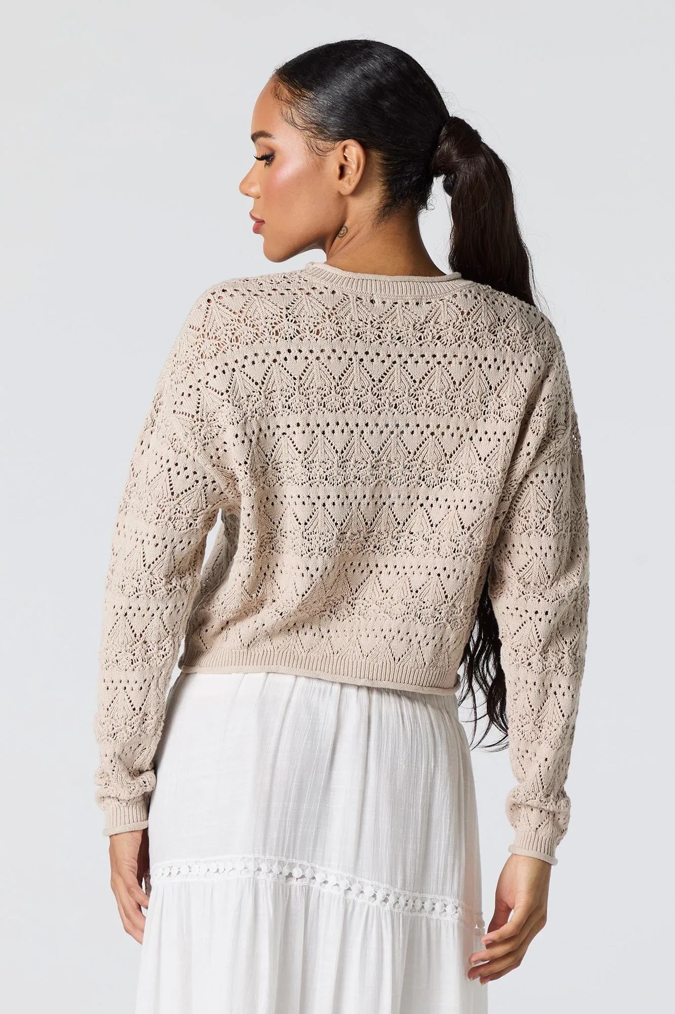 Pointelle Knit Sweater sold by Urban Planet product image thumbnail 5