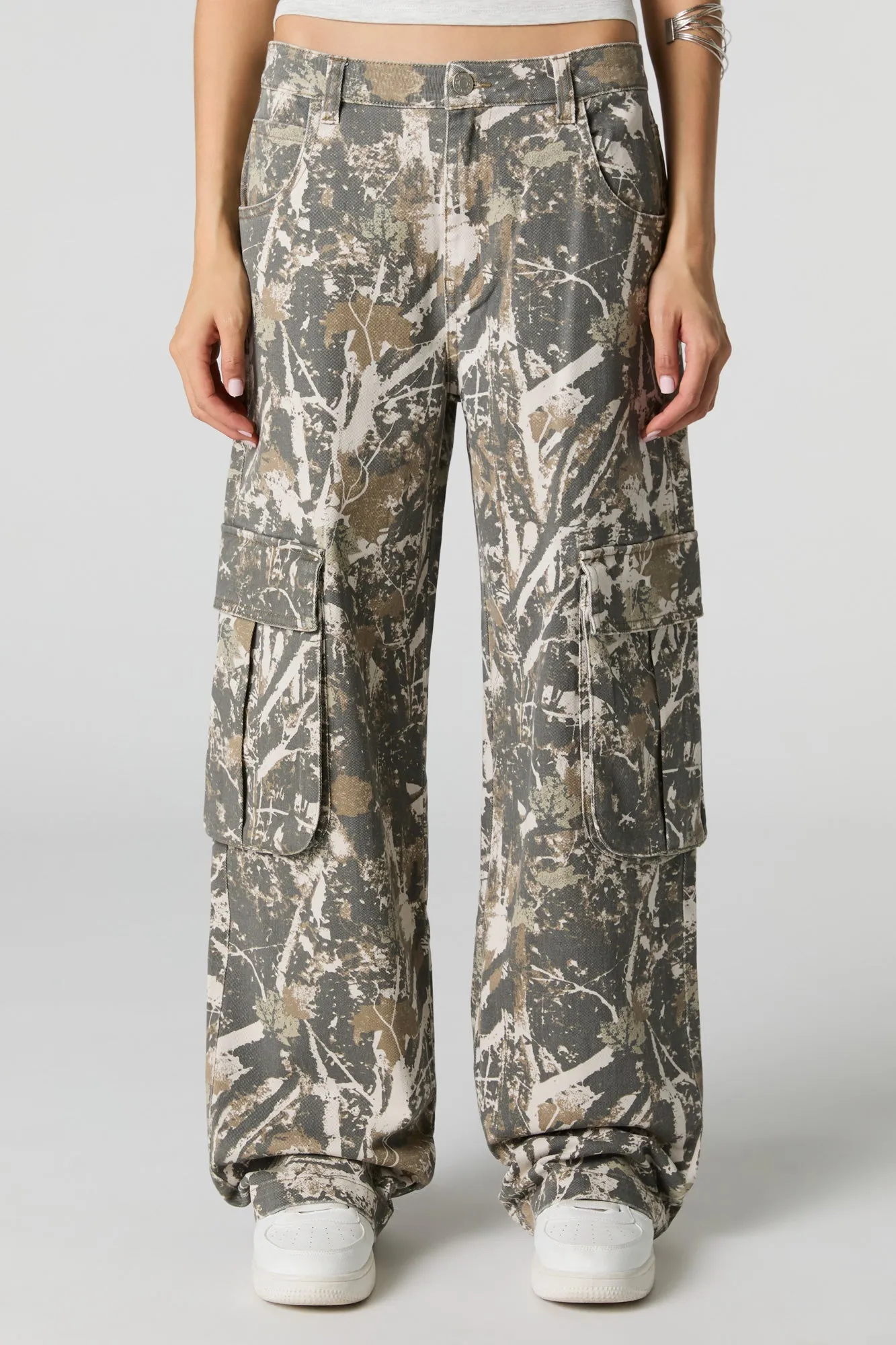 Jean cargo baggy en denim extensible sold by Urban Planet product image thumbnail 2