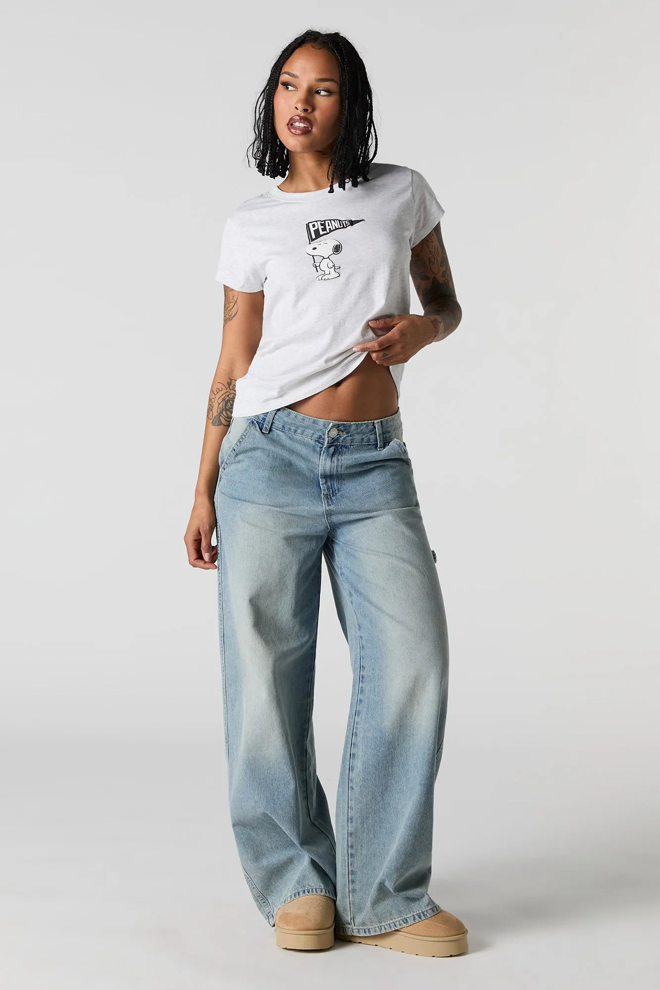 T-shirt à imprimé Peanuts sold by Urban Planet product image thumbnail 3