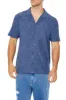 Textured Wave Print Button-Up Top sold by Urban Planet