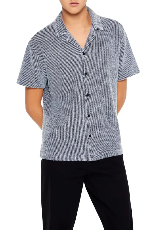 Ribbed Knit Button-Up Top sold by Urban Planet