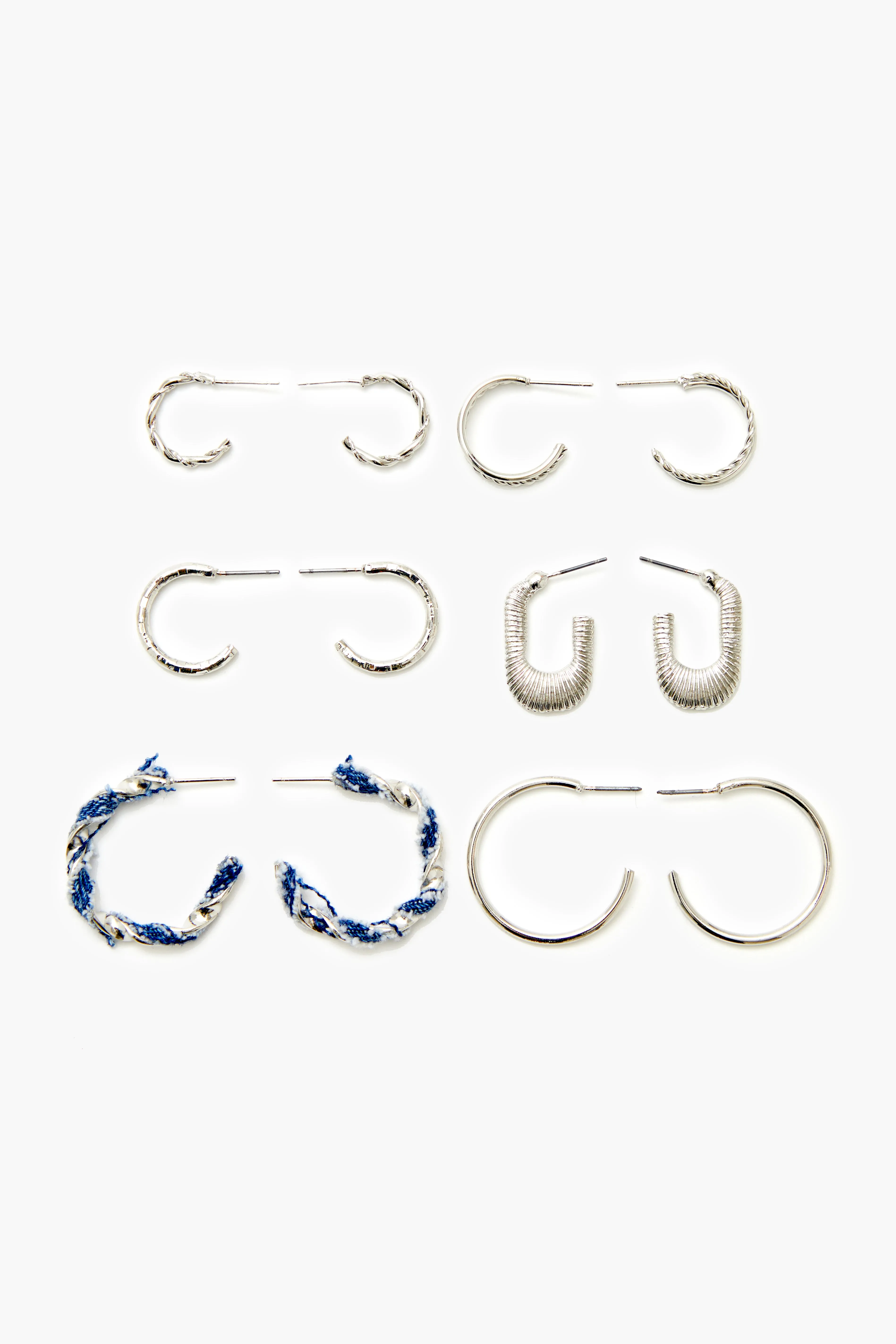 Assorted Hoop Earring Set (6 Pairs) sold by Urban Planet