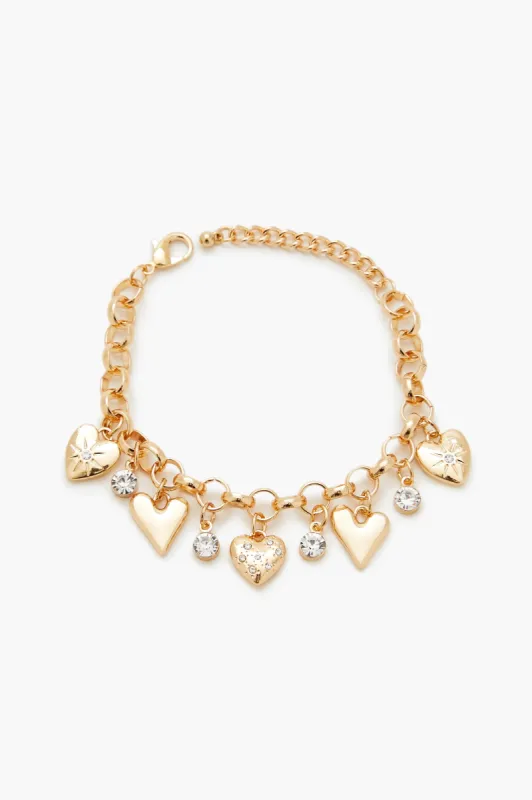 Bracelet avec breloque Coeur en pierres du Rhin sold by Urban Planet