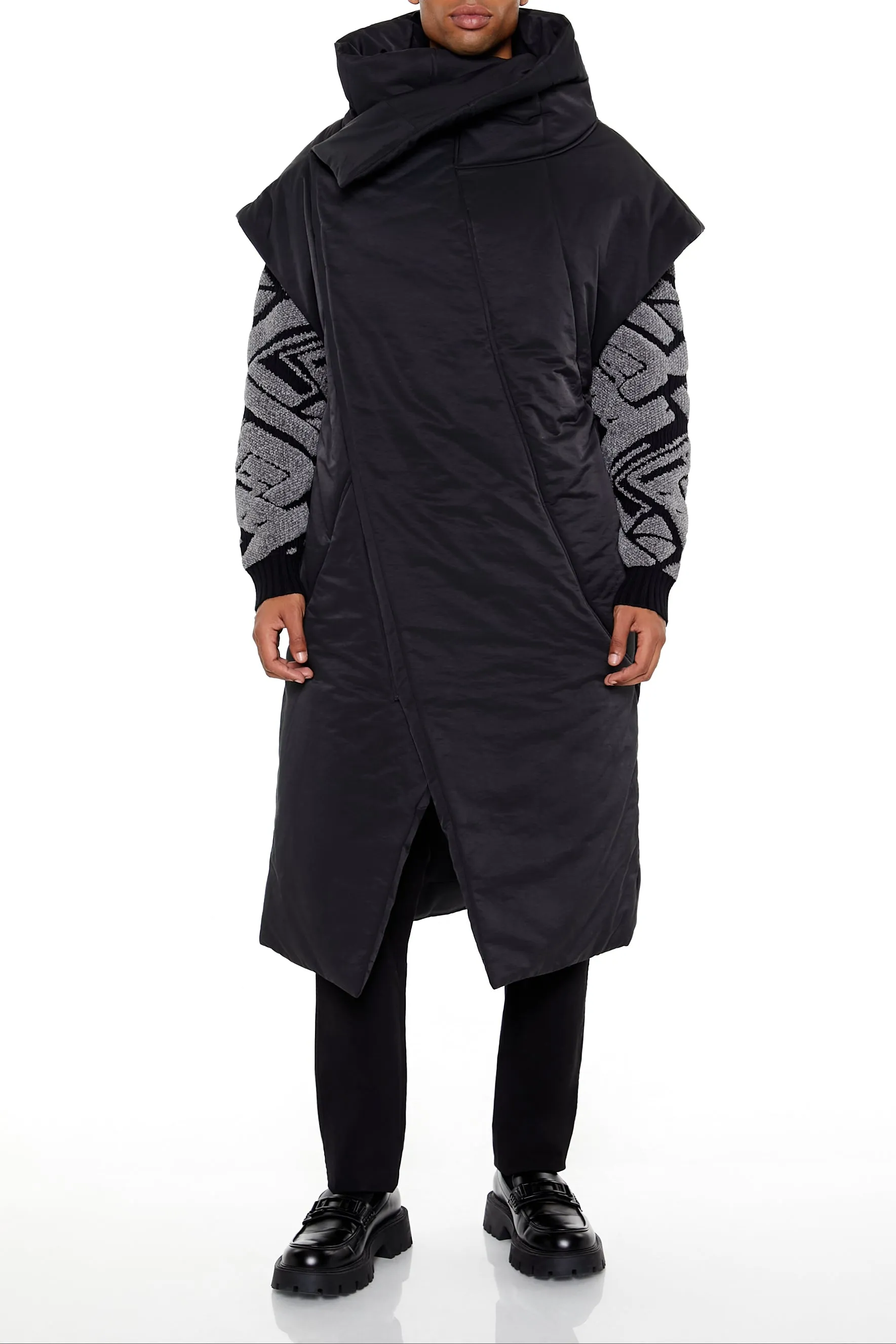 Longline Wrap Puffer Vest sold by Urban Planet product image thumbnail 2