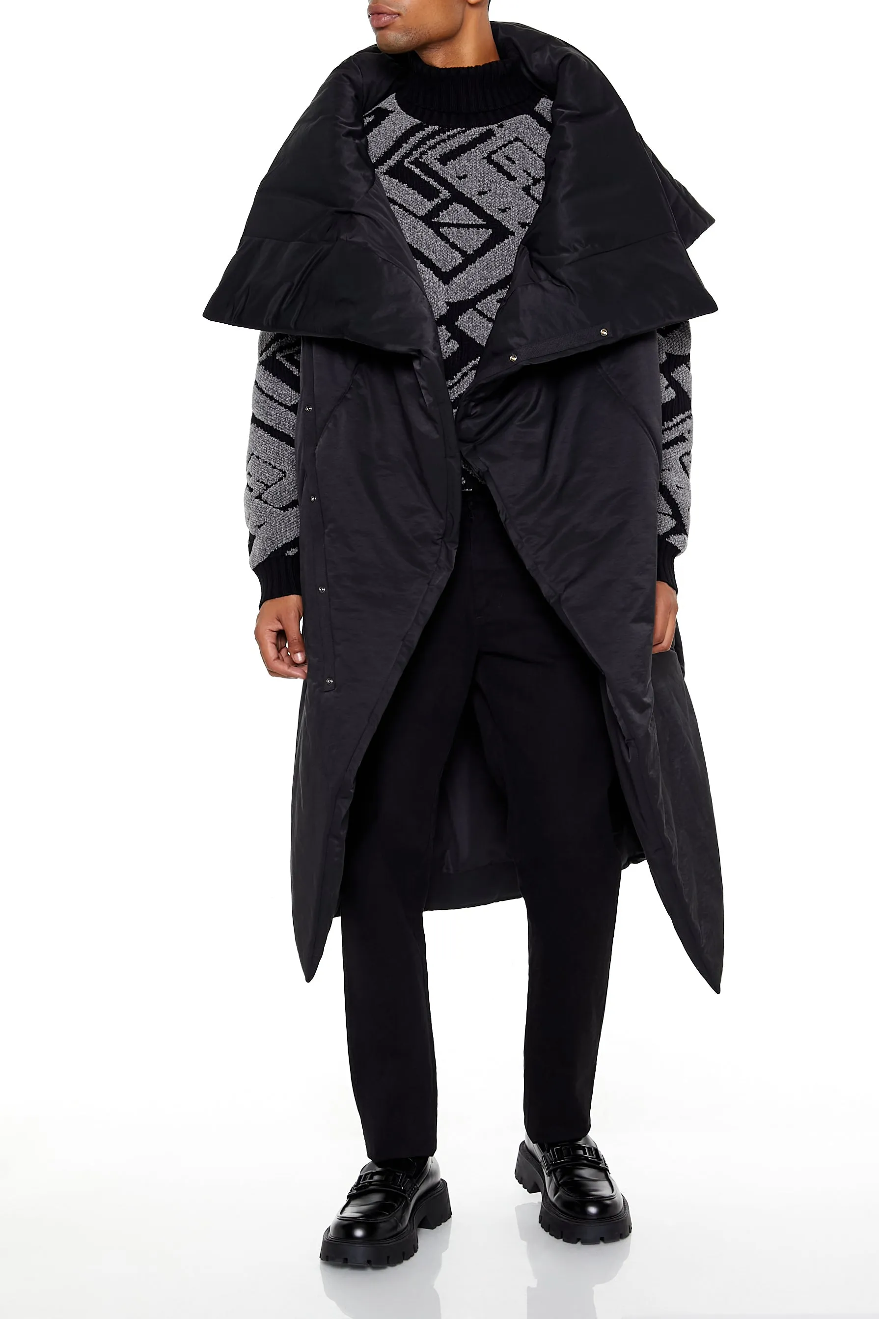 Longline Wrap Puffer Vest sold by Urban Planet