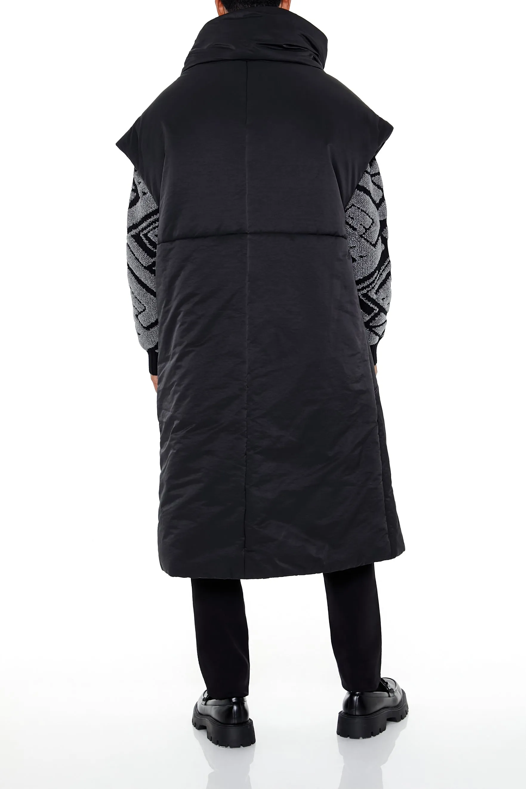 Longline Wrap Puffer Vest sold by Urban Planet product image thumbnail 3