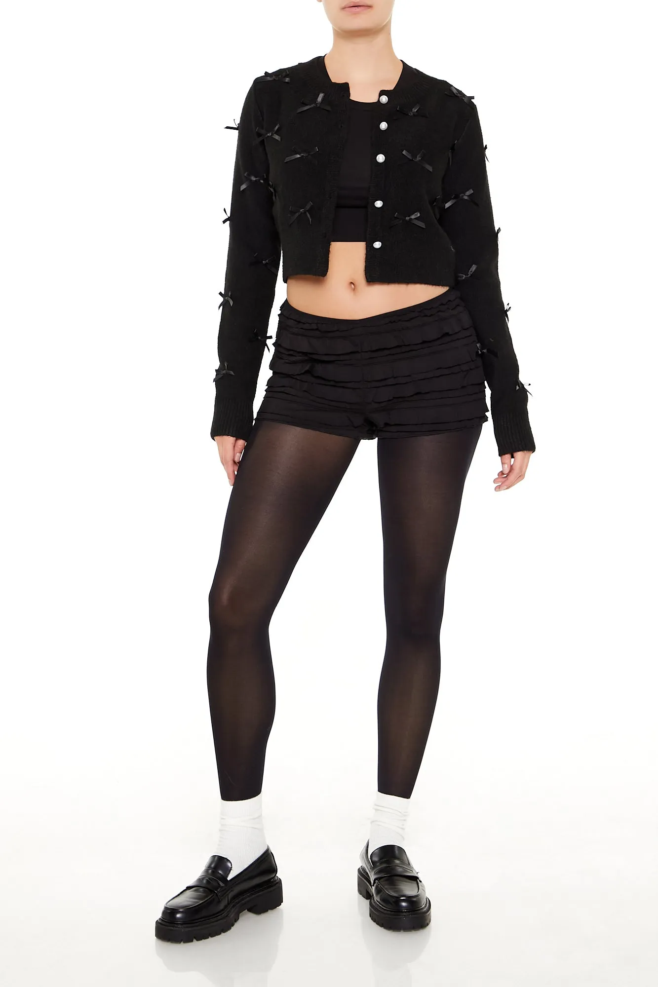 Bow & Faux Pearl Cardigan sold by Urban Planet product image thumbnail 3