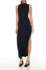 Robe maxi profilée ruchée à col cheminée sold by Urban Planet