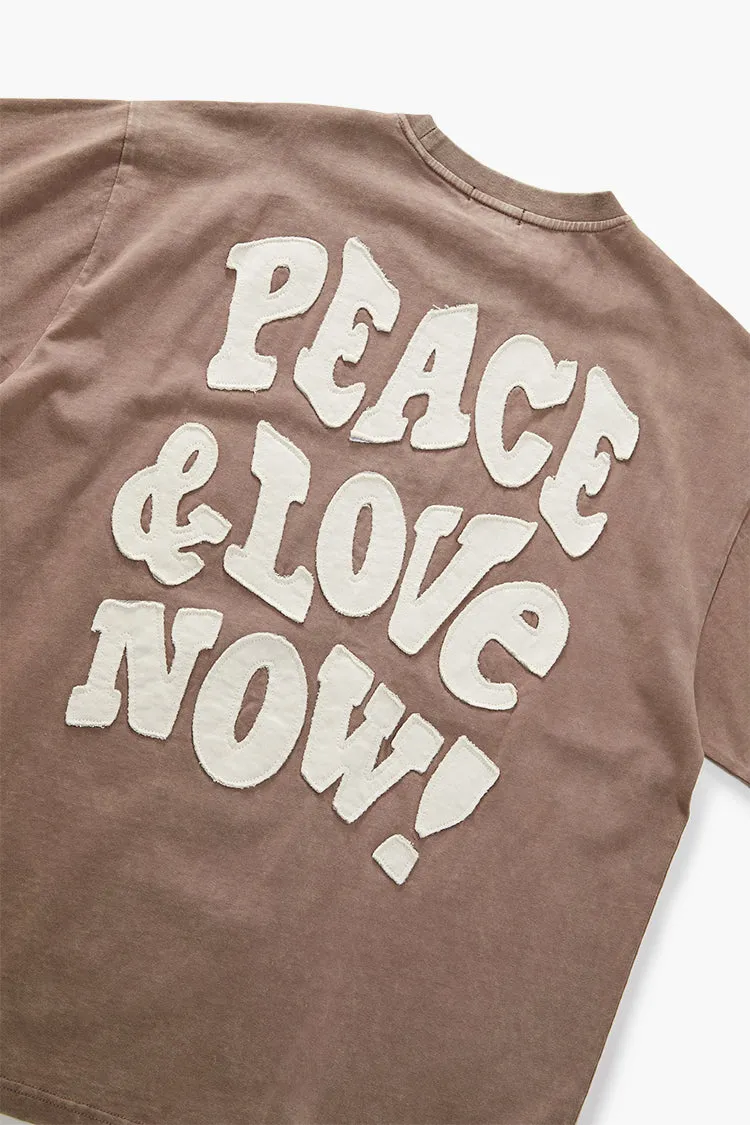 T-shirt avec empiècement Peace & Love Now sold by Urban Planet product image thumbnail 3