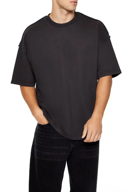 T-shirt carré en tissu boucleette délavé sold by Urban Planet