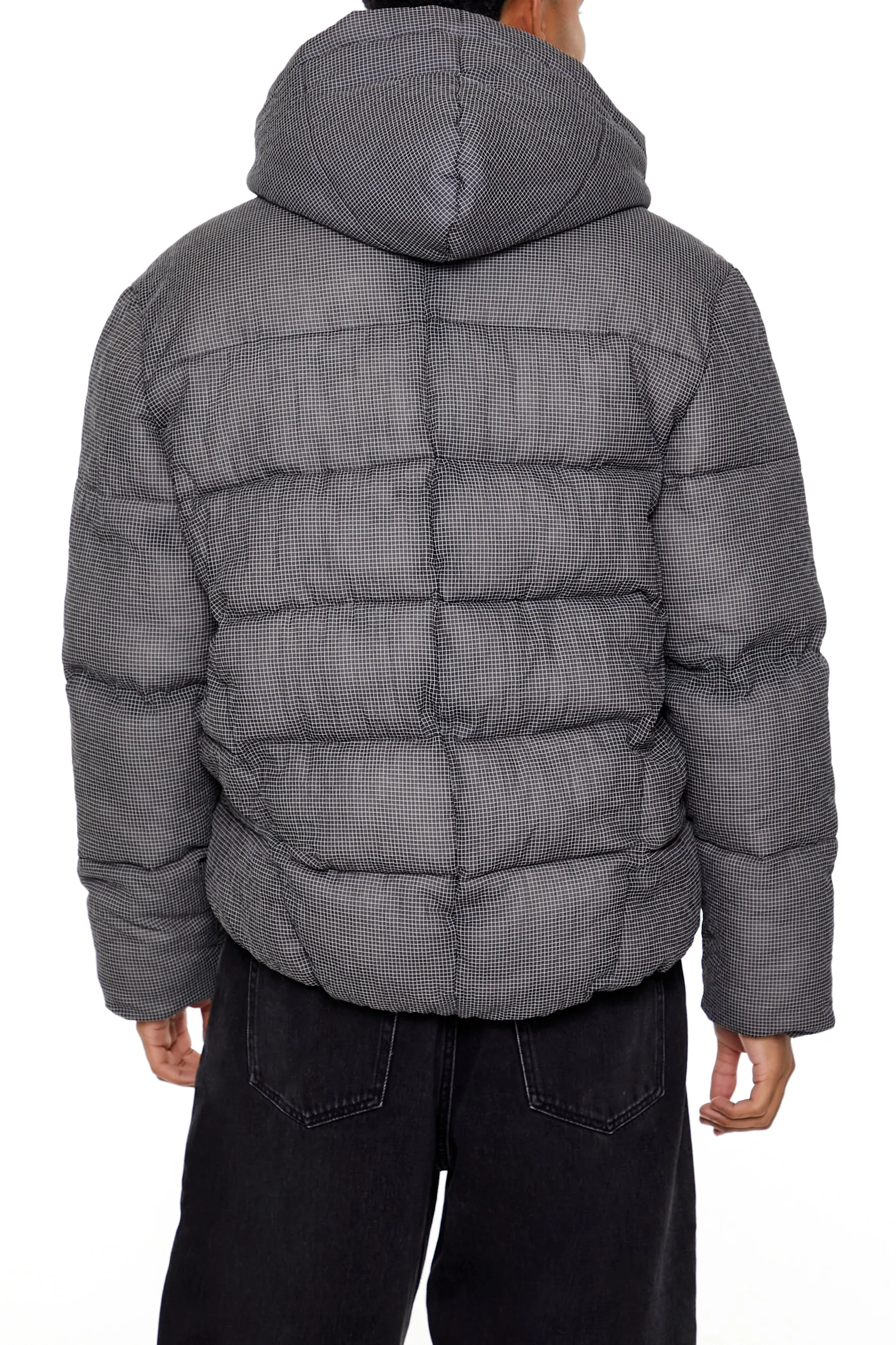Textured Hooded Puffer Jacket sold by Urban Planet product image thumbnail 2