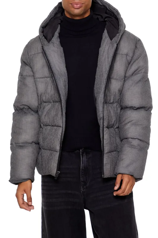 Textured Hooded Puffer Jacket sold by Urban Planet