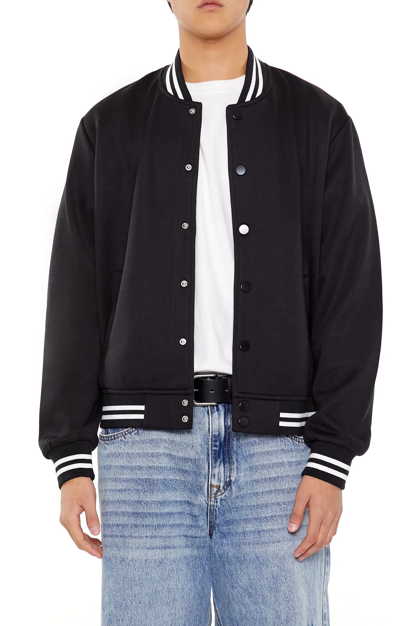 Varsity Striped Bomber Jacket sold by Urban Planet