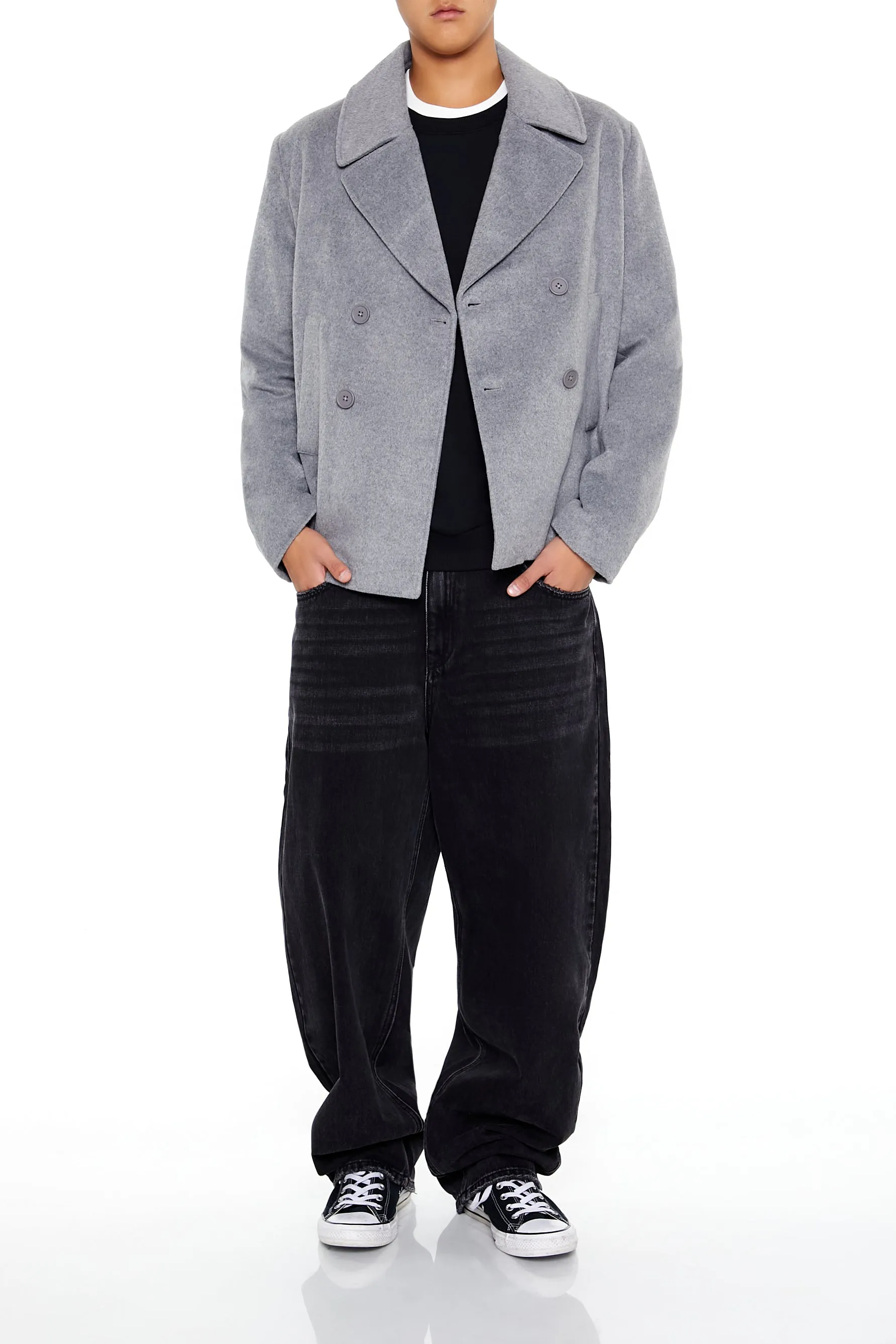 Notched Double Breasted Coat sold by Urban Planet product image thumbnail 3