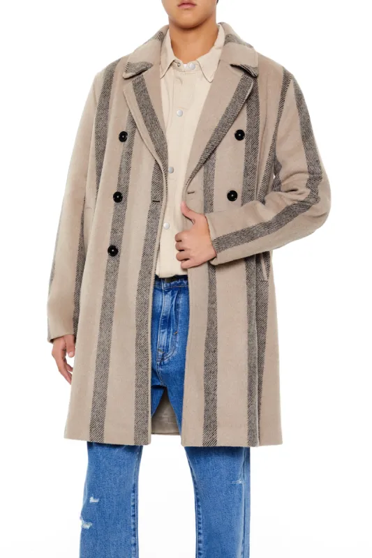 Striped Double Breasted Coat sold by Urban Planet