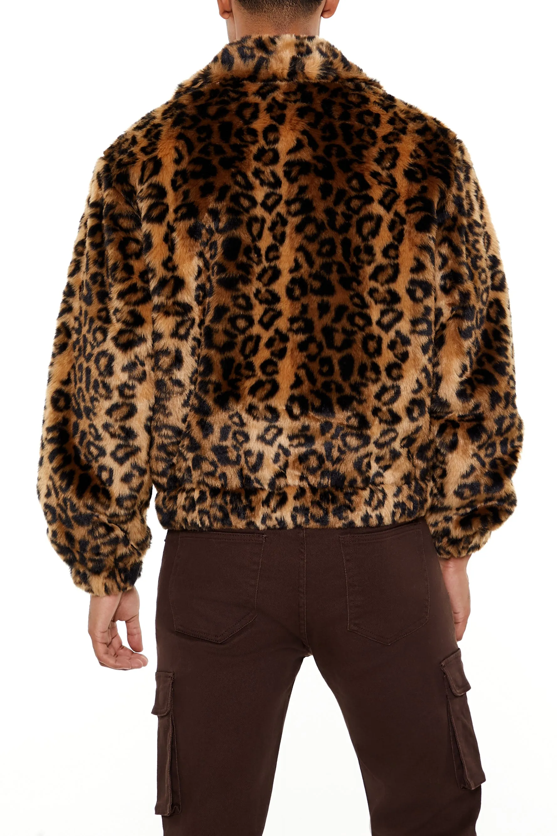 Faux Fur Leopard Zip-Up Coat sold by Urban Planet product image thumbnail 2