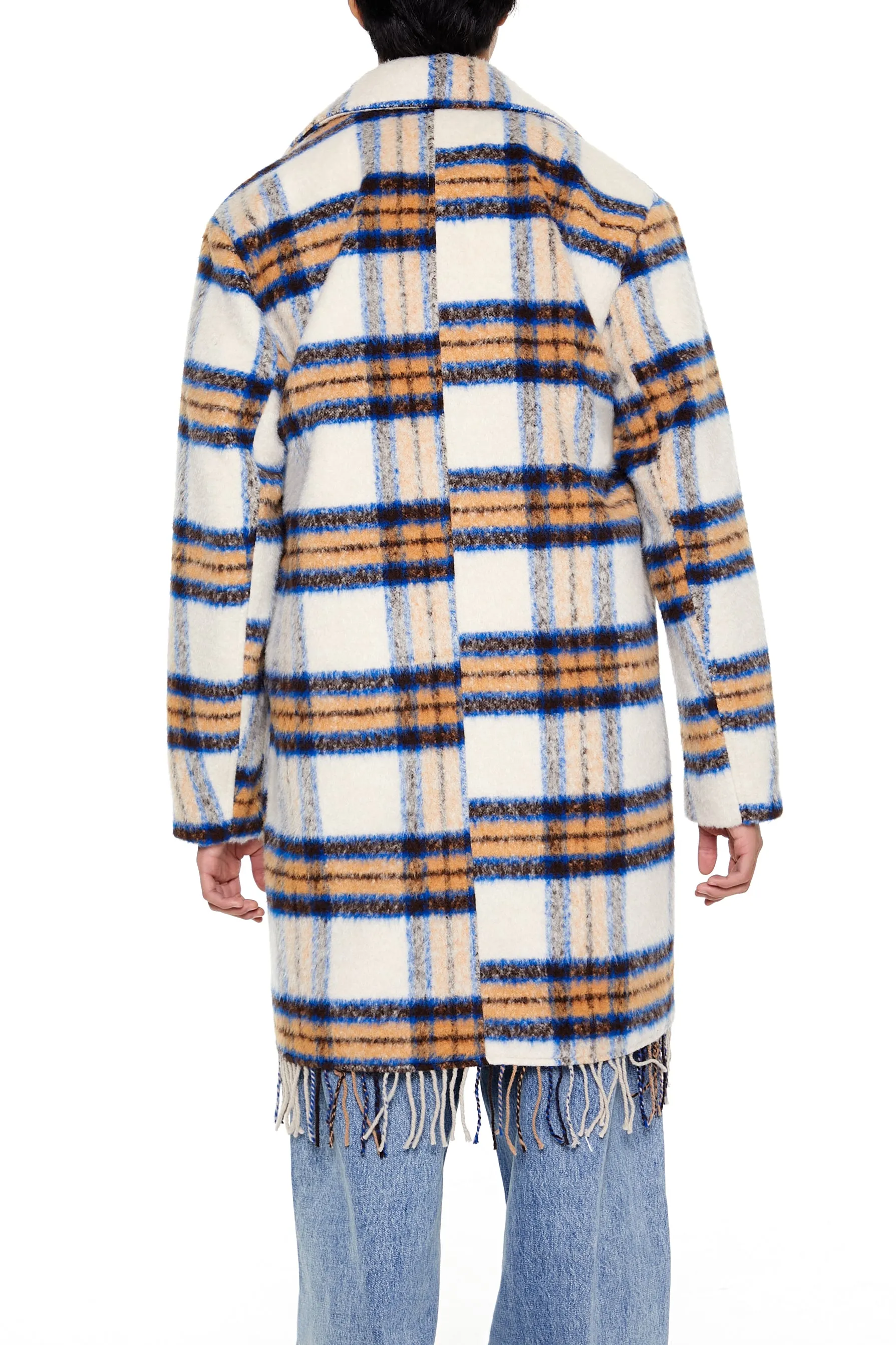 Plaid Fringe Wool Coat sold by Urban Planet product image thumbnail 2