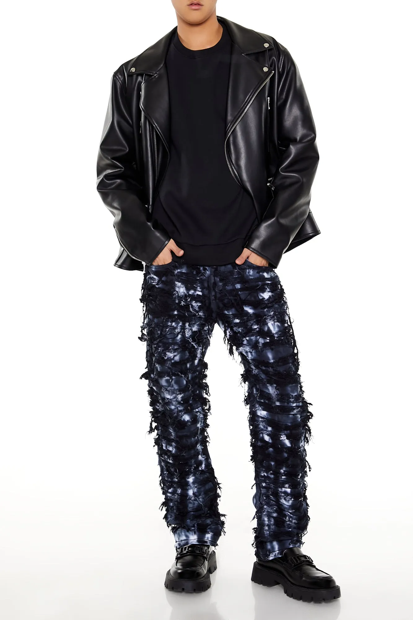 Jean mince d'aspect usé délavé au javellisant sold by Urban Planet product image thumbnail 2