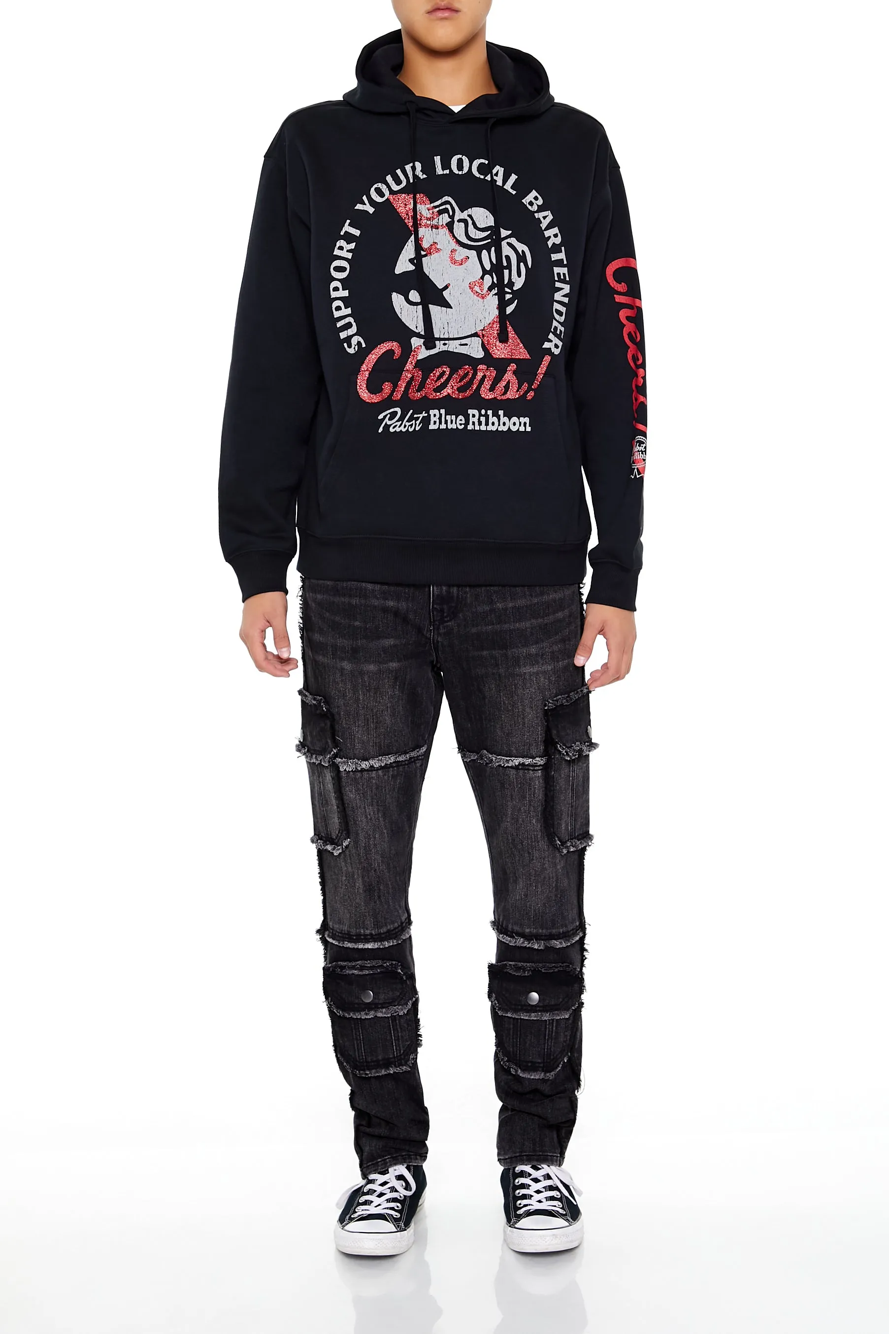 Pantalon cargo mince avec franges sold by Urban Planet product image thumbnail 2