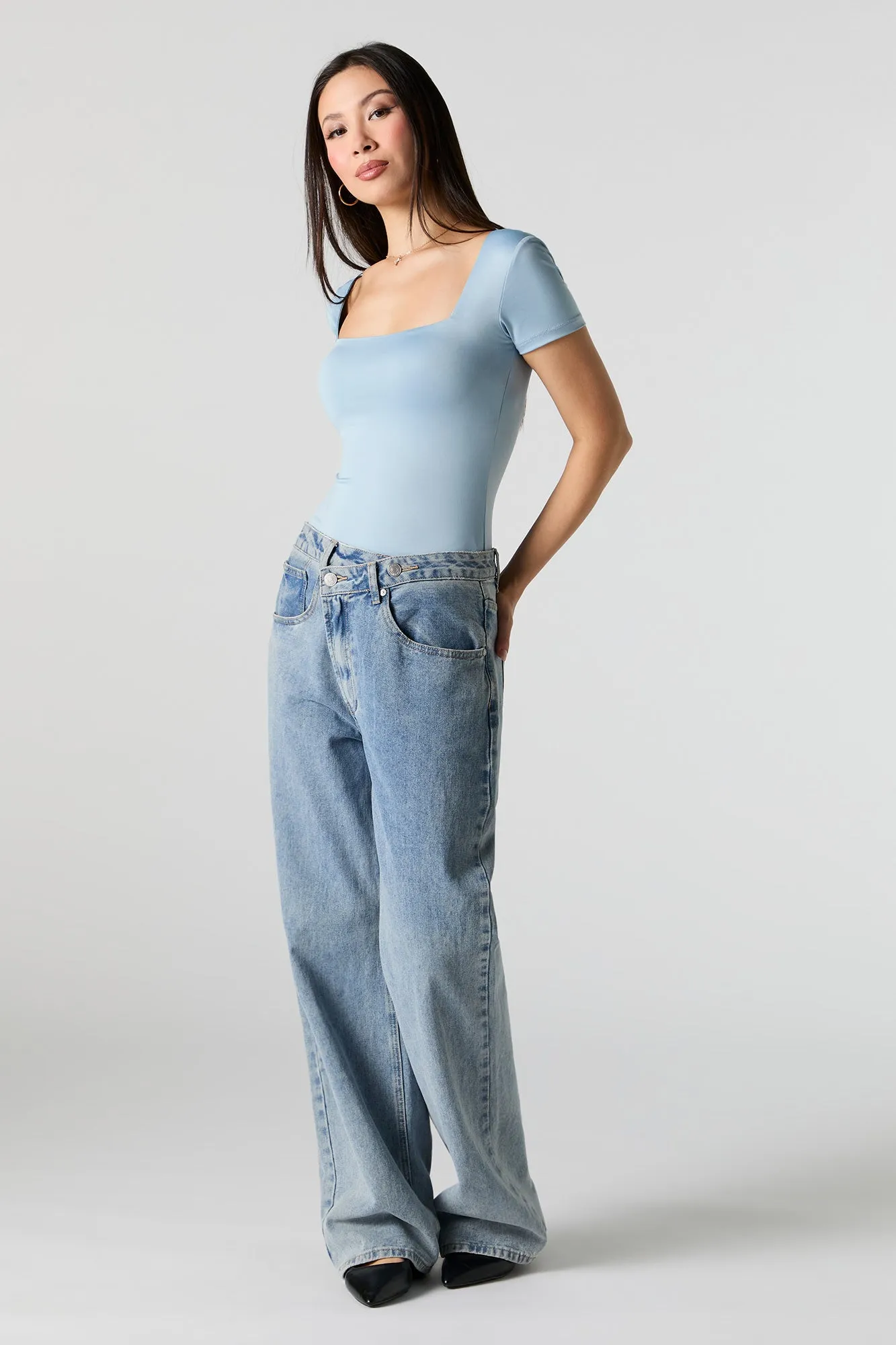 Contour Square Neck Short Sleeve Bodysuit sold by Urban Planet product image thumbnail 3