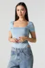 Contour Square Neck Short Sleeve Bodysuit sold by Urban Planet