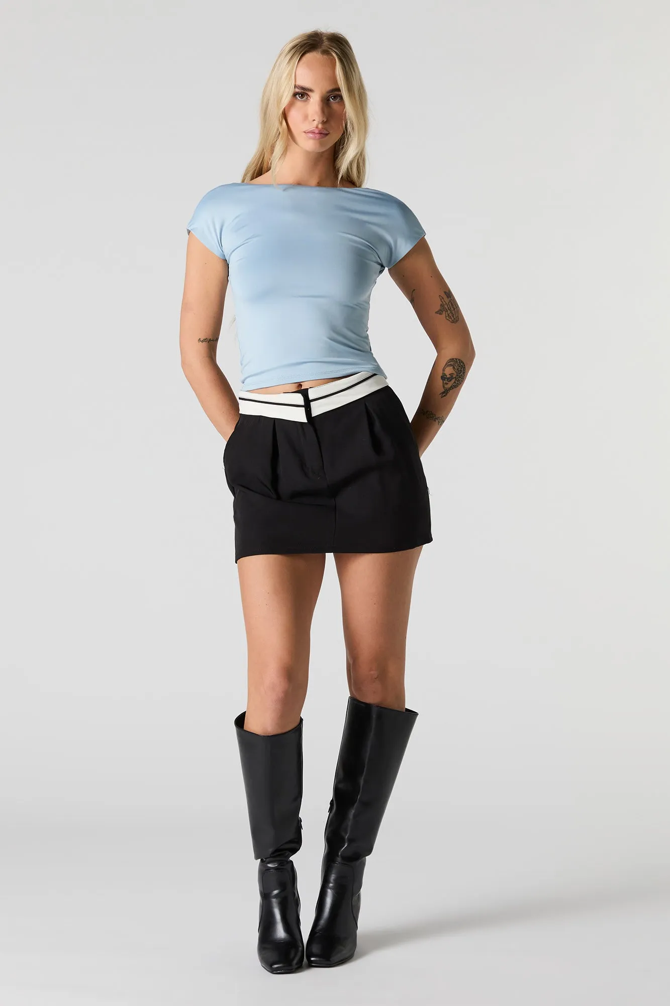 Contour Open Back Short Sleeve Top sold by Urban Planet product image thumbnail 3