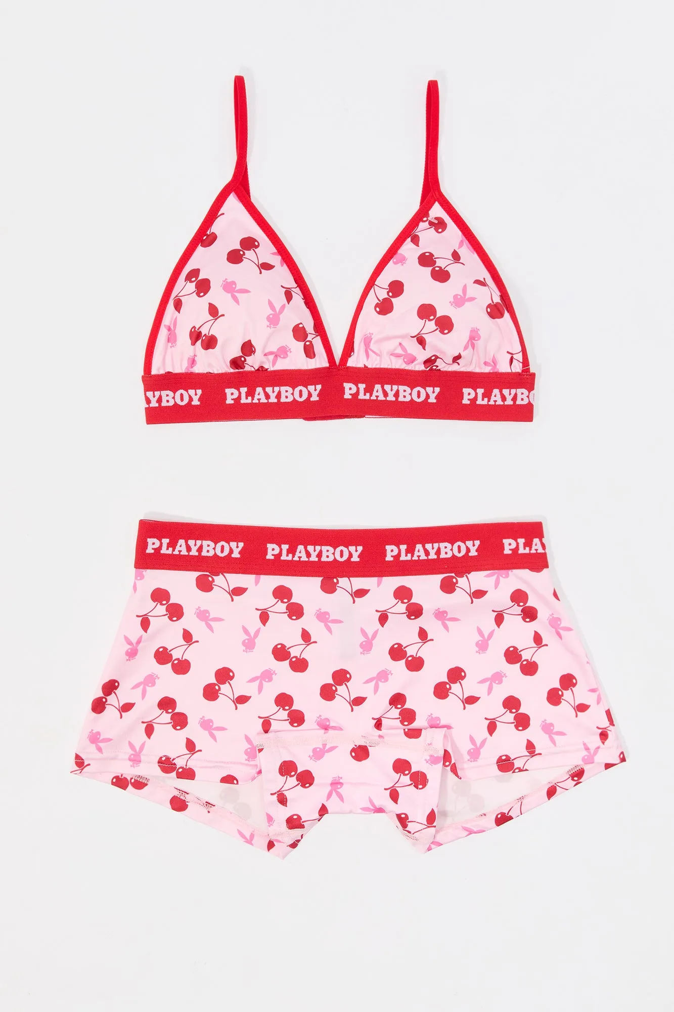Playboy Print Triangle Bralette & Boy Short 2 Piece Set sold by Urban Planet product image thumbnail 4