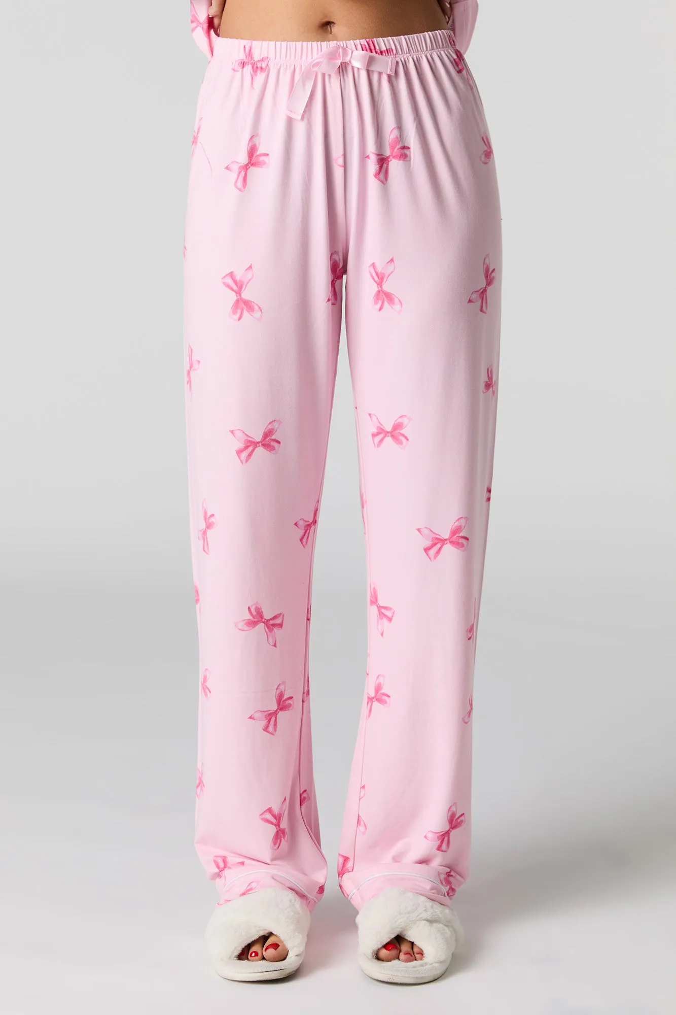 Ensemble-pyjama deux pièces à haut boutonné avec col et pantalon sold by Urban Planet product image thumbnail 3