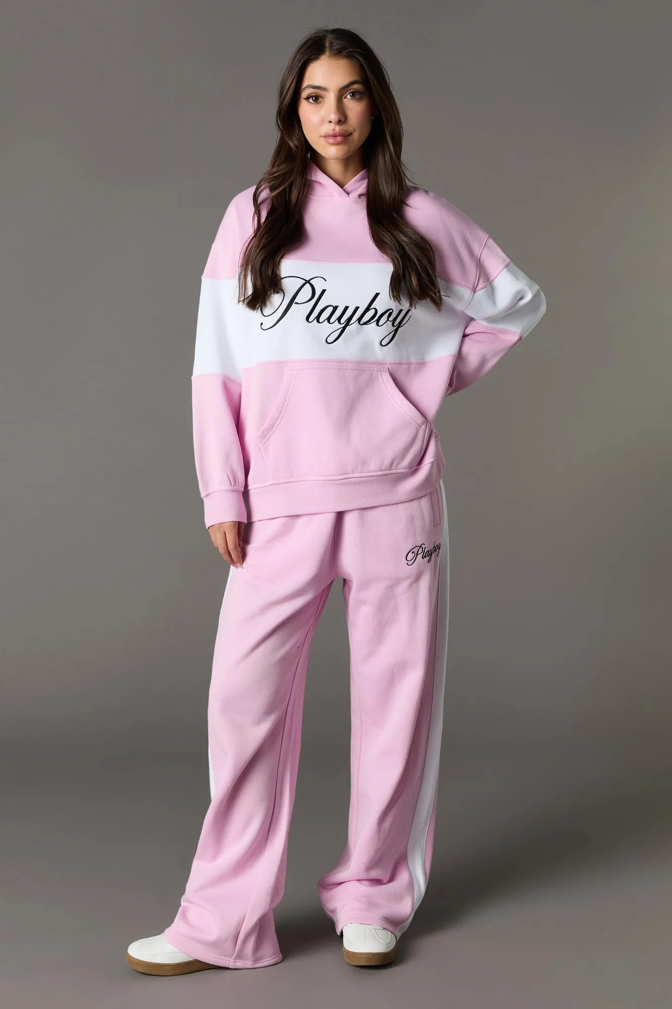 Playboy Oversized Embroidered Colourblock Fleece Hoodie sold by Urban Planet product image thumbnail 3