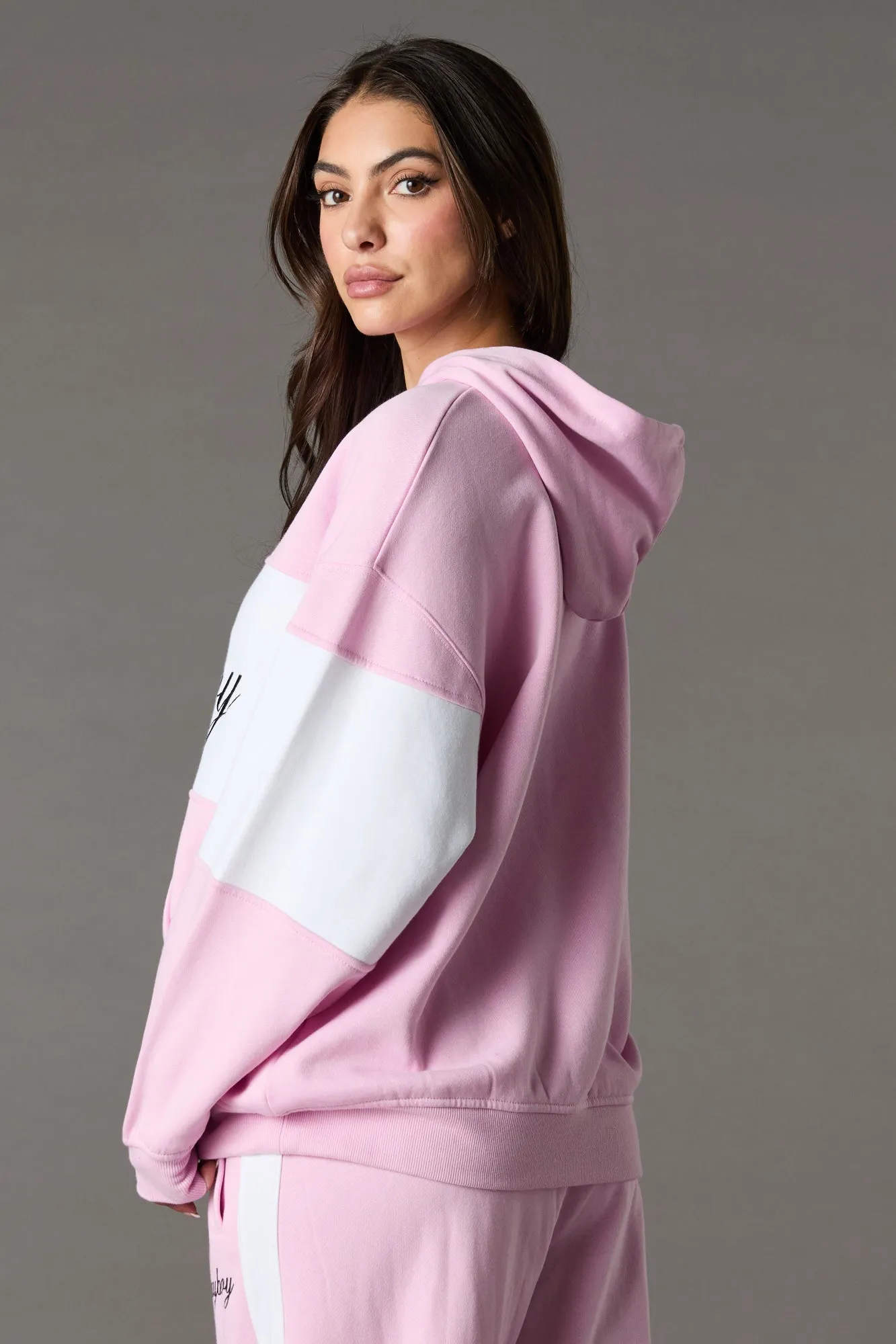 Playboy Oversized Embroidered Colourblock Fleece Hoodie sold by Urban Planet product image thumbnail 2