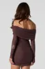 Mesh Ruched Off Shoulder Long Sleeve Mini Dress sold by Urban Planet