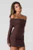 Mesh Ruched Off Shoulder Long Sleeve Mini Dress sold by Urban Planet