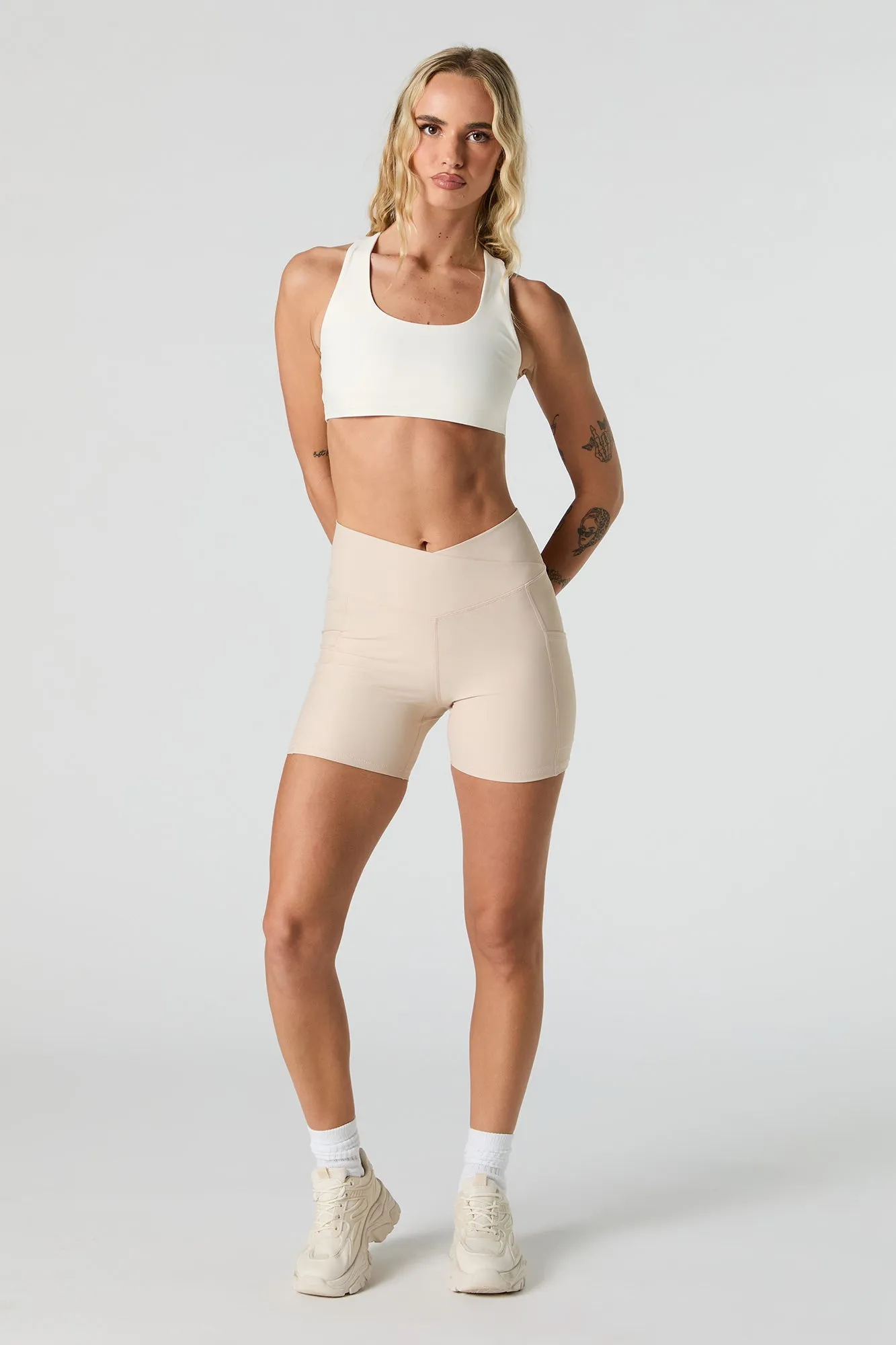 Crossover Waist Biker Short sold by Urban Planet product image thumbnail 3