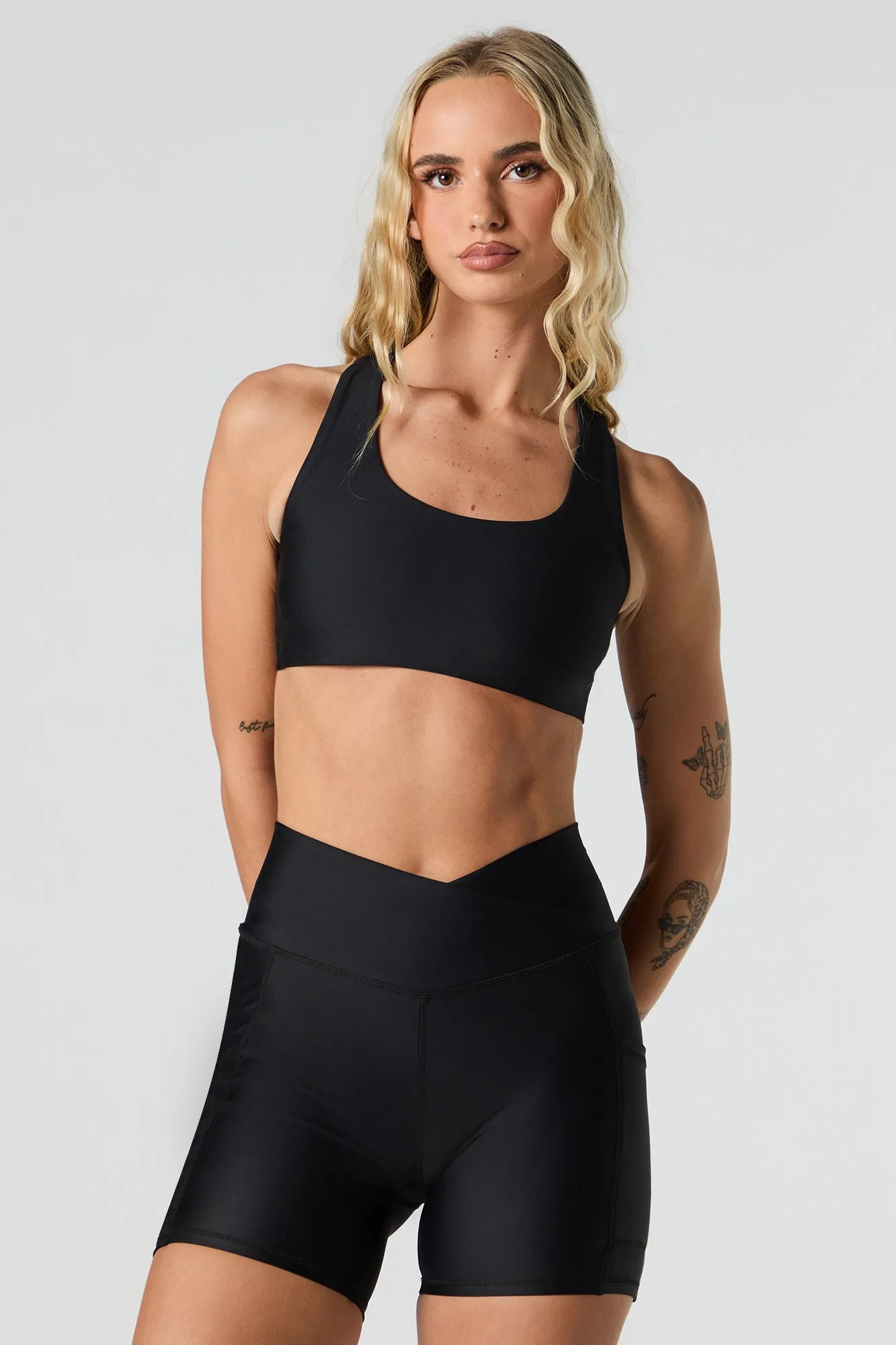 Crossover Waist Biker Short sold by Urban Planet product image thumbnail 5