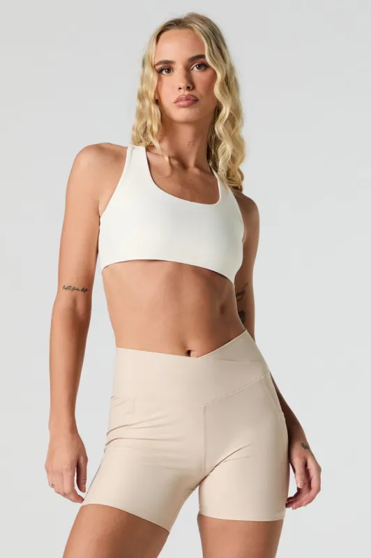 Crossover Waist Biker Short sold by Urban Planet