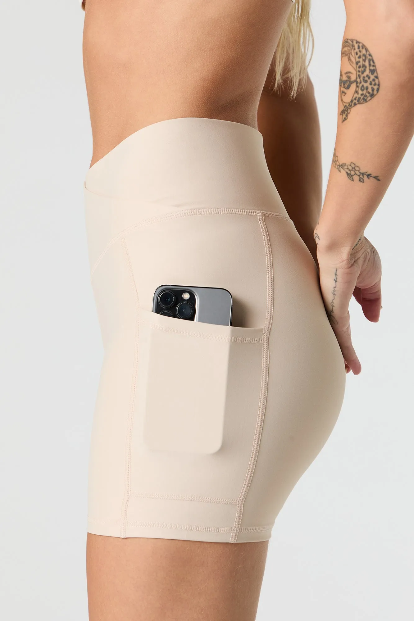 Crossover Waist Biker Short sold by Urban Planet product image thumbnail 4