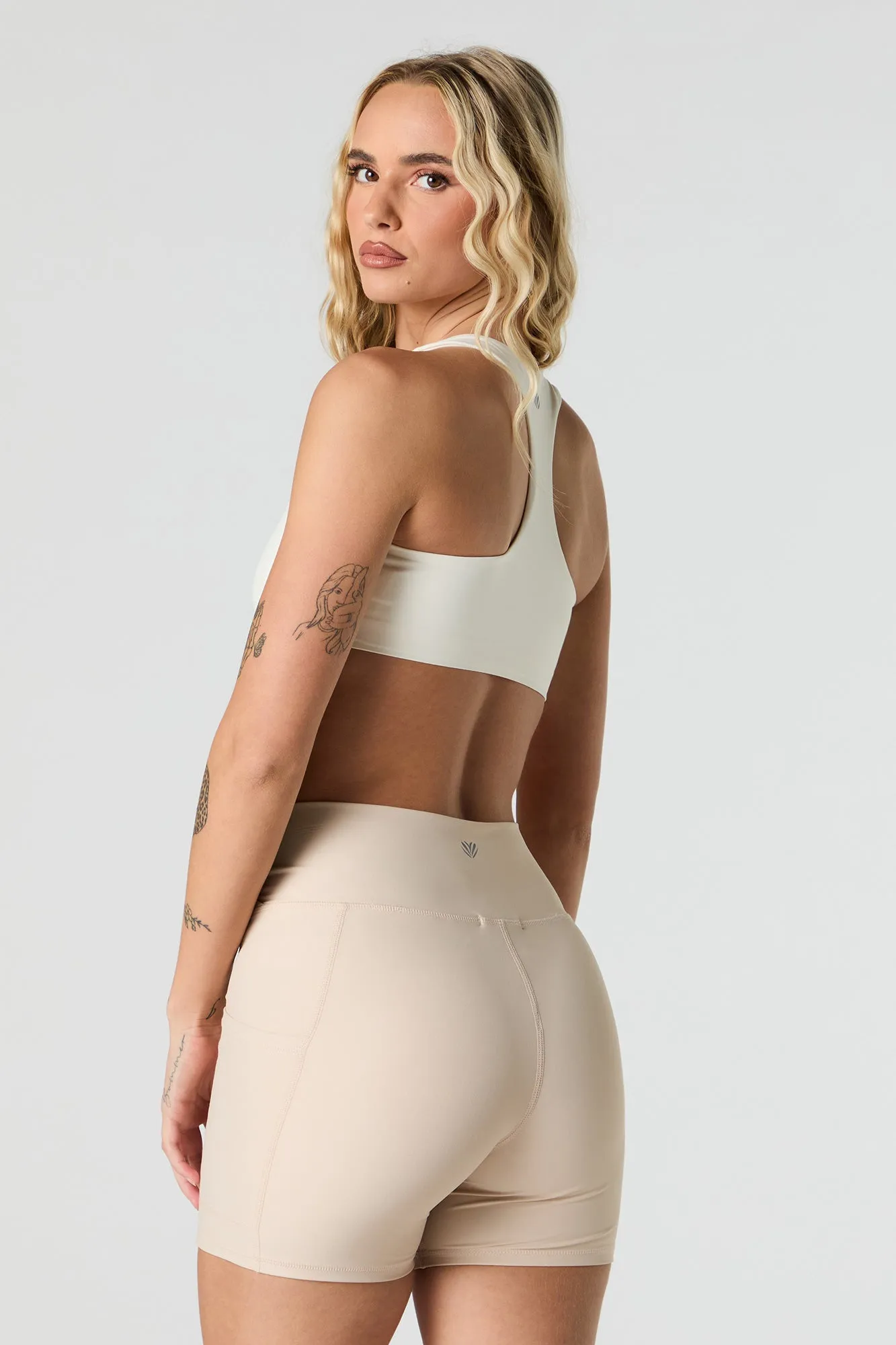 Crossover Waist Biker Short sold by Urban Planet product image thumbnail 2