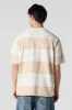 Striped Exposed Seam Relaxed T-Shirt sold by Urban Planet