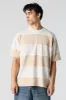 Striped Exposed Seam Relaxed T-Shirt sold by Urban Planet