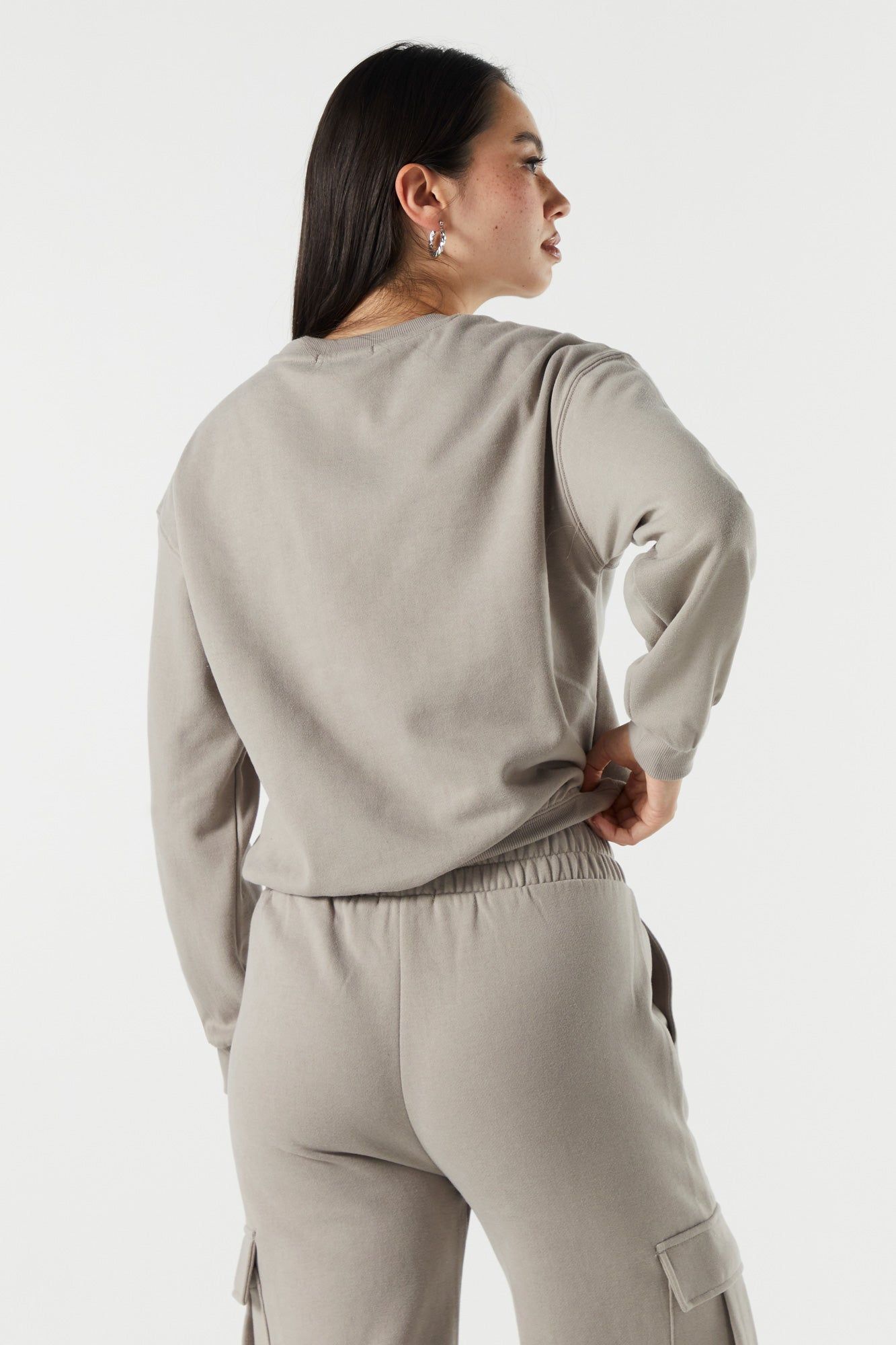 Chandail ras du cou surdimensionné en molleton sold by Urban Planet product image thumbnail 11