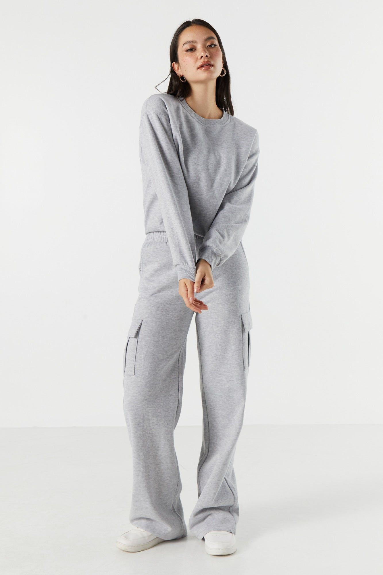 Chandail ras du cou surdimensionné en molleton sold by Urban Planet product image thumbnail 3