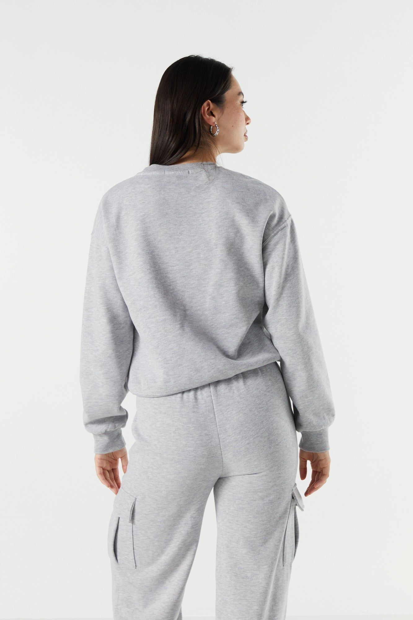 Chandail ras du cou surdimensionné en molleton sold by Urban Planet product image thumbnail 2