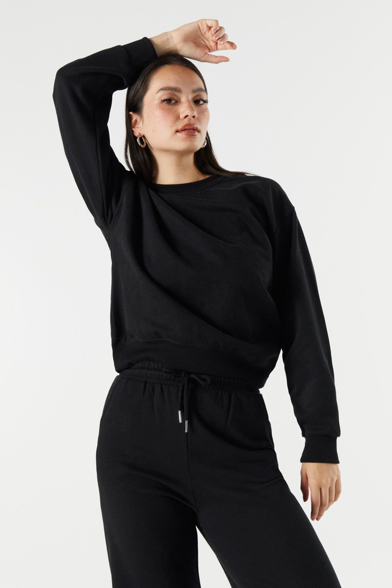 Chandail ras du cou surdimensionné en molleton sold by Urban Planet product image thumbnail 4