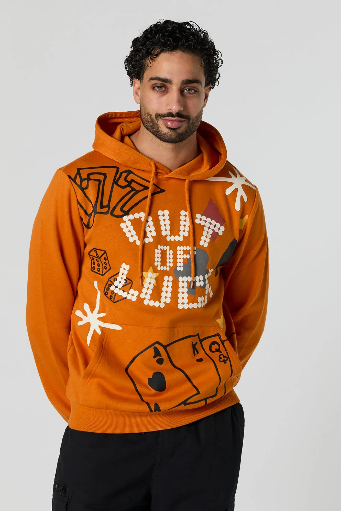 Out of Luck Graphic Fleece Hoodie sold by Urban Planet