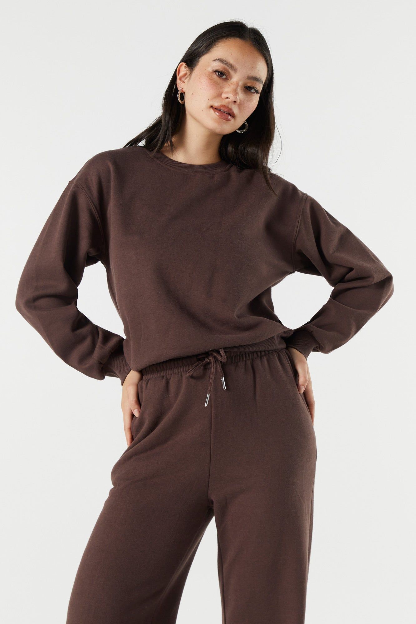 Chandail ras du cou surdimensionné en molleton sold by Urban Planet product image thumbnail 13